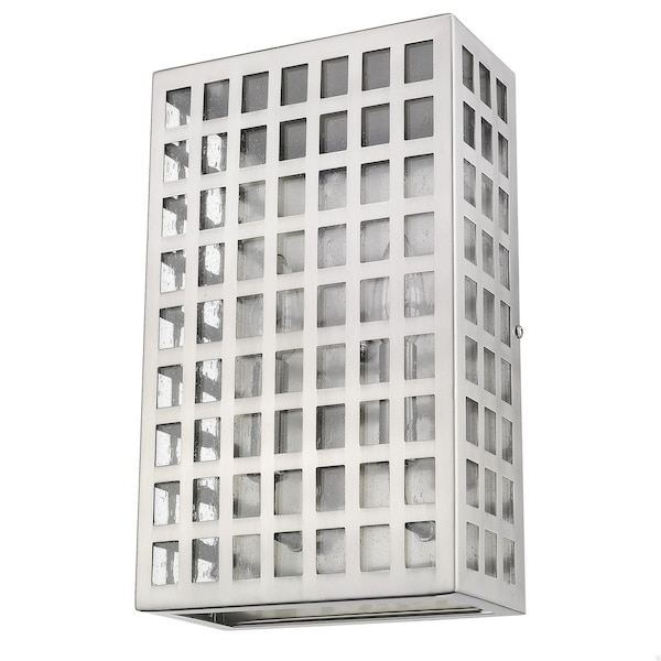 Homeroots 13.25 x 8 x 4 in. Letzel 2-Light Satin Nickel ADA Wall Sconce 398350 - main